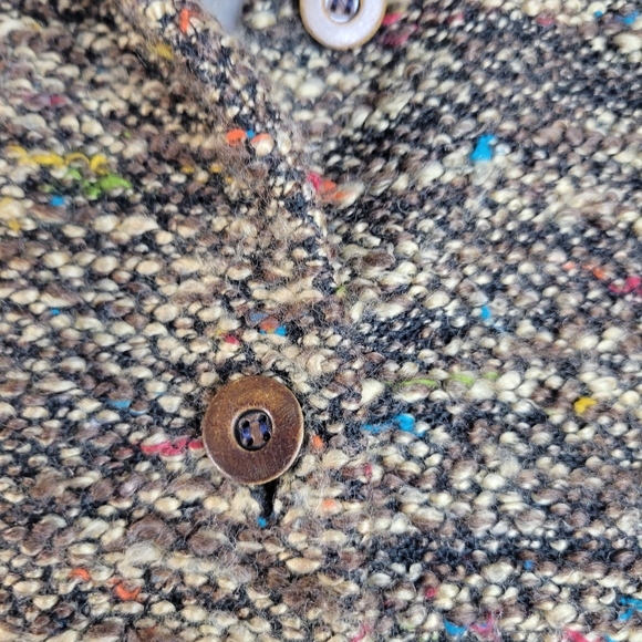 Womens Cynthia Max Cropped Tweed nubby button front blazer size Large - Picture 4 of 10